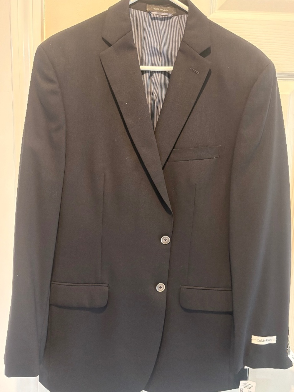 NWT Calvin Klein Slim Fit Navy Wool Suit Jacket Blazer 42R MART1